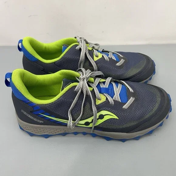 Saucony Peregrine 11 Sneakers Shoes Trail Running Hiking Outdoor Blue Kids 6 - Picture 3 of 14